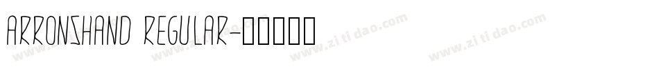 ArronsHand Regular字体转换